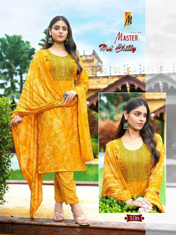 Master Hot Chilly Wholesale Capsule Print Kurti With Pant And Dupatta