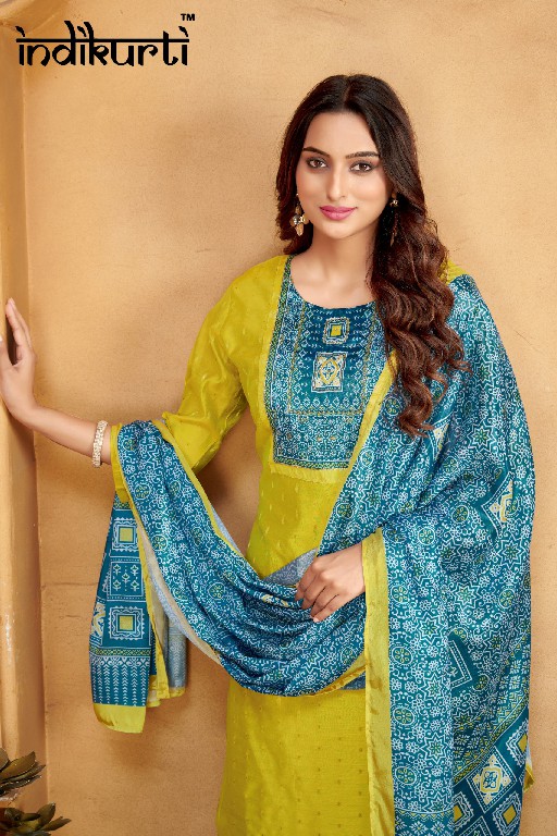 Indikurti Purvi Wholesale Moda Butti Kurti With Pant And Dupatta