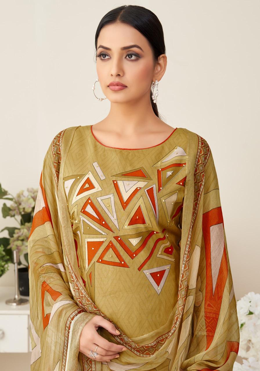 alok suits vardaan hand khatali work cambric print ladies suits