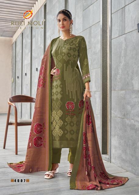 roli moli creation nigaar winter special pashmina ladies suits