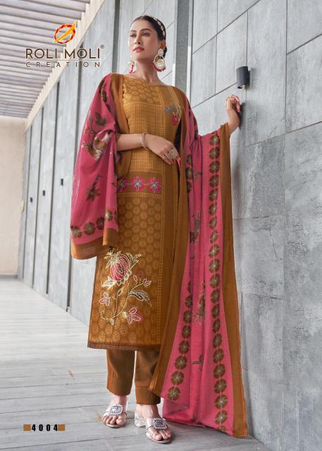 roli moli creation nigaar winter special pashmina ladies suits