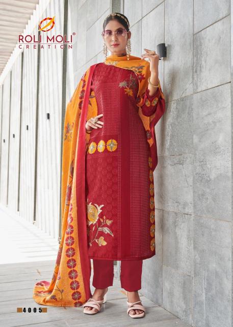 roli moli creation nigaar winter special pashmina ladies suits