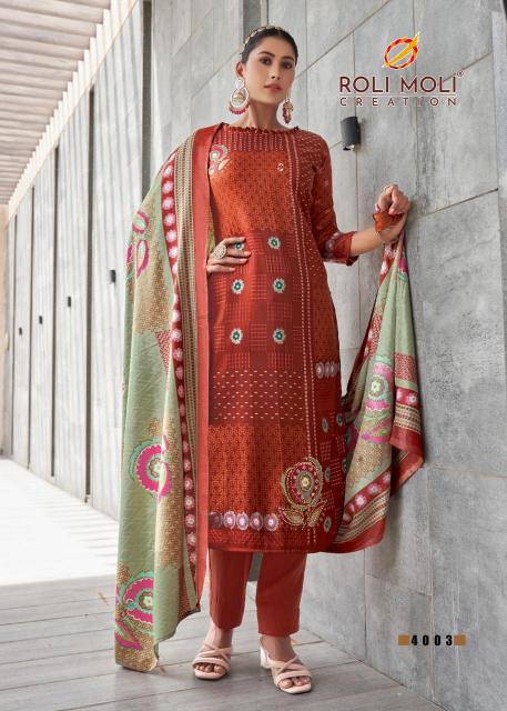roli moli creation nigaar winter special pashmina ladies suits