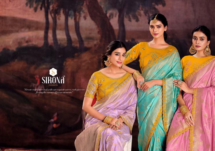 rubby silk by sirona fashion dola silk embroidery work saree exports