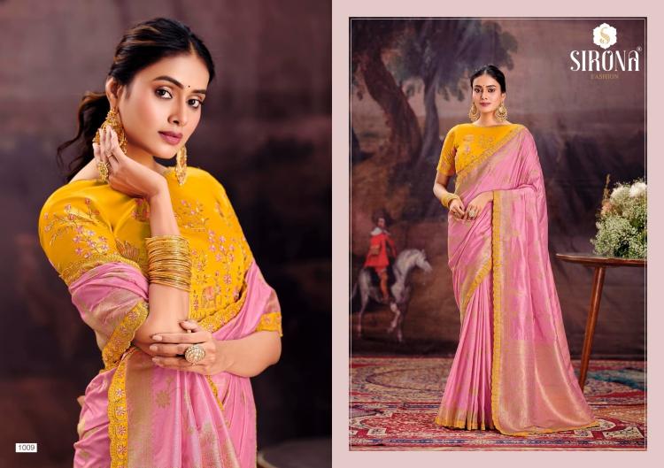 rubby silk by sirona fashion dola silk embroidery work saree exports