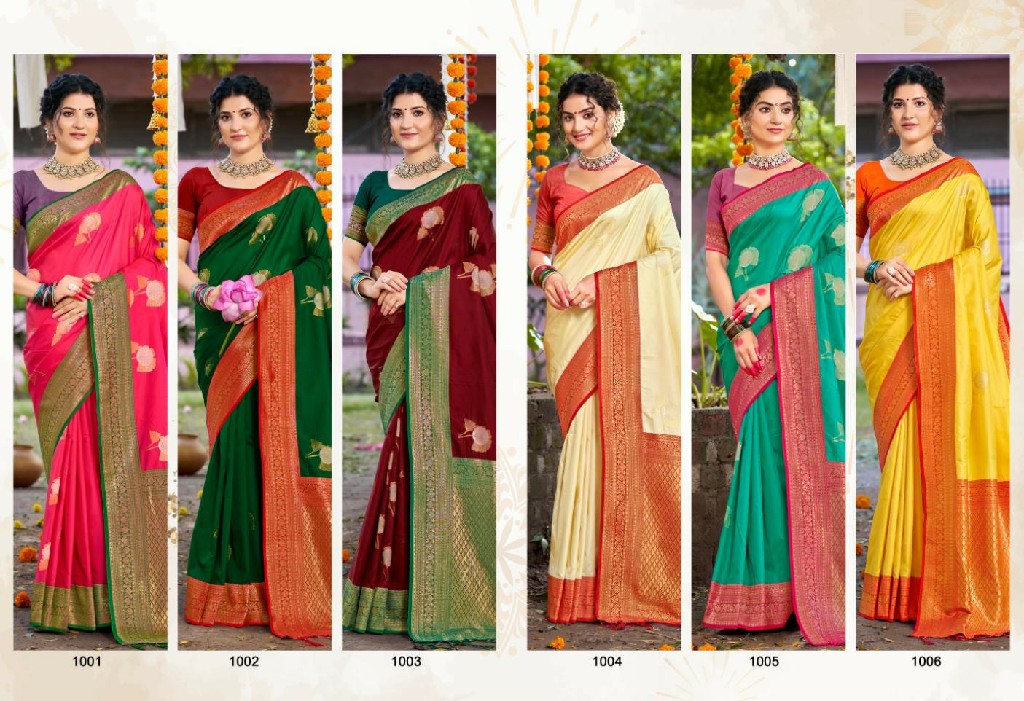 bunawat antique silk wedding festival wear silk fabric saree collection