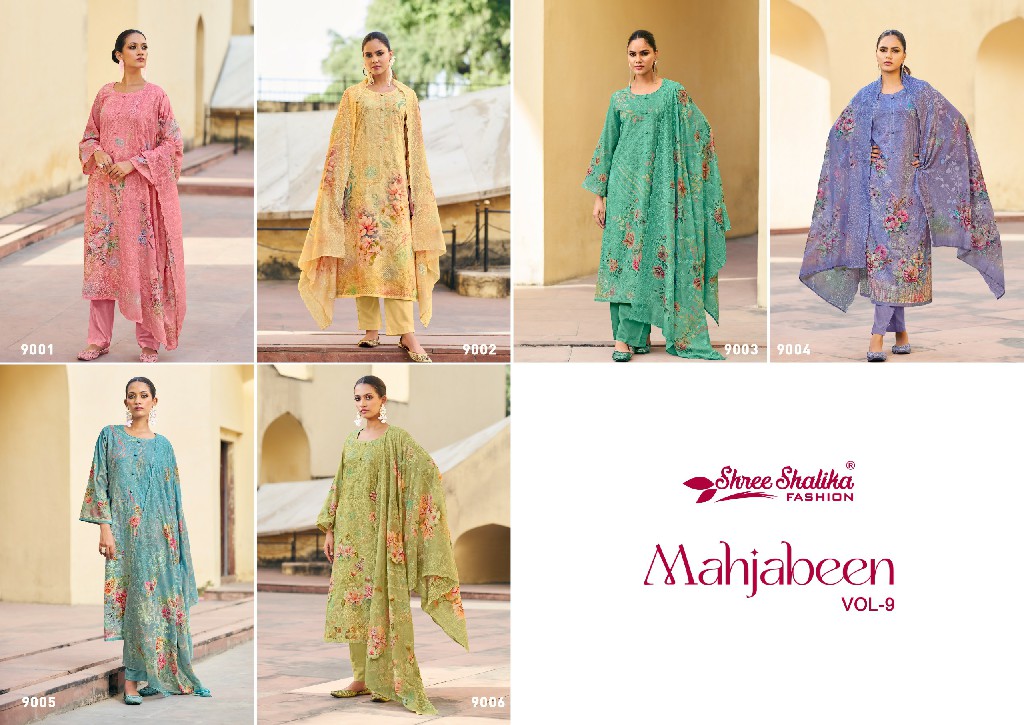 mahjabeen vol 9 by shree shalika cotton print pakistani suits