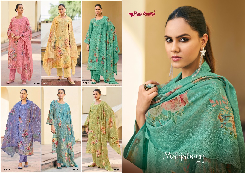 mahjabeen vol 9 by shree shalika cotton print pakistani suits