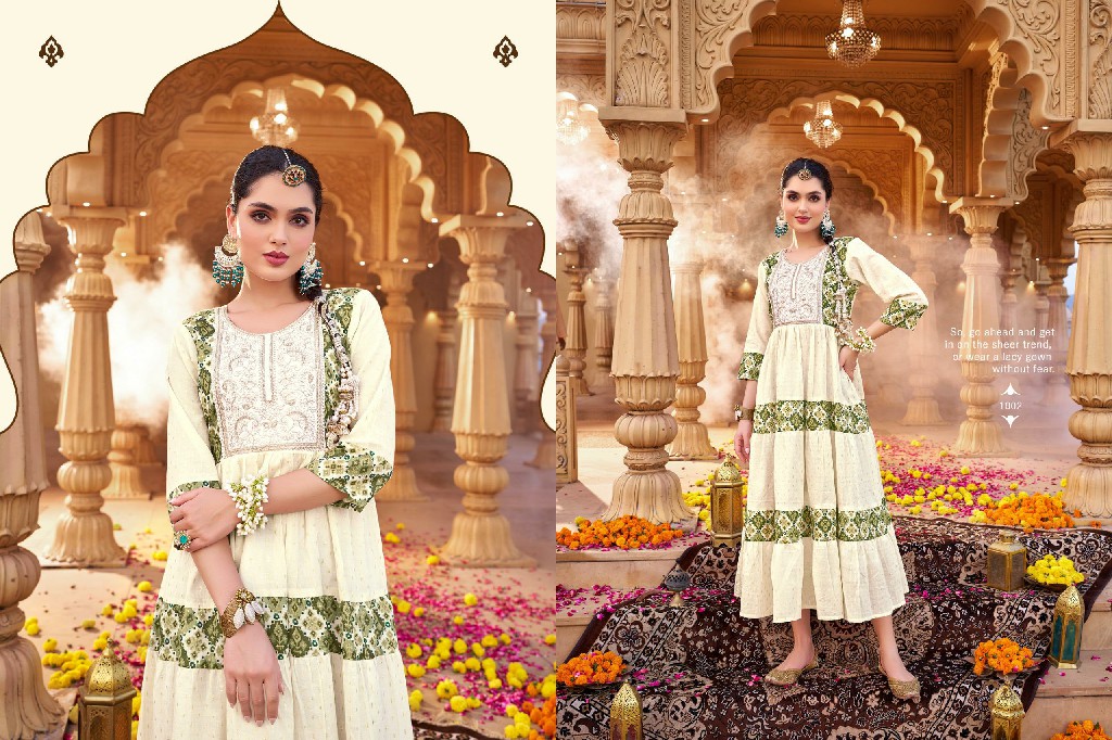 poonam designer kasturi cotton jacquard fully stitch classic big size gown