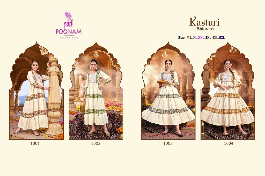 poonam designer kasturi cotton jacquard fully stitch classic big size gown