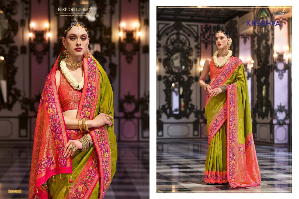 maitri by Kreshva banarasi poly viscose silk fashionable saree online