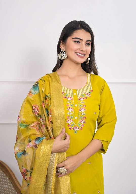 Tanisha Vol-15 Wholesale Viscose Silk Top With Pant And Dupatta