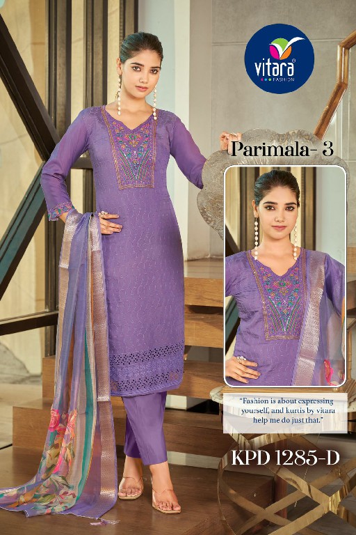 Vitara Parimala Vol-3 Wholesale Readymade 3 Piece Salwar Suits Combo