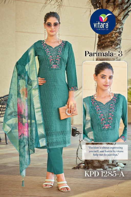 Vitara Parimala Vol-3 Wholesale Readymade 3 Piece Salwar Suits Combo