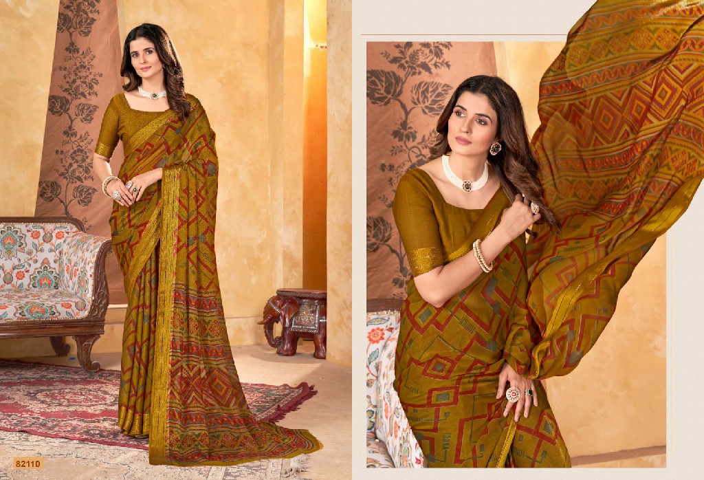 Vipul Madhvi Vol-2 Wholesale Shimer Chiffon Ethnic Sarees