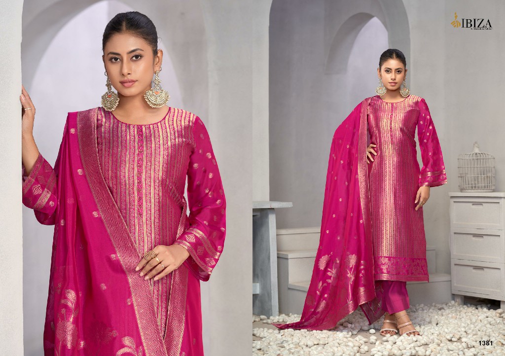 Ibiza Vihani Wholesale Pure Banglory Silk Jacquard Salwar Suits