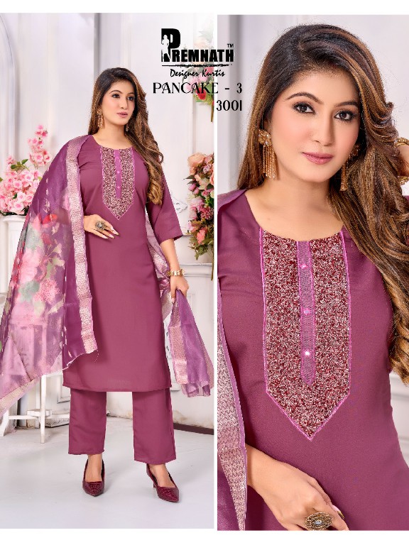 Premnath Pancake Vol-3 Wholesale Readymade 3 Piece Suits Combo