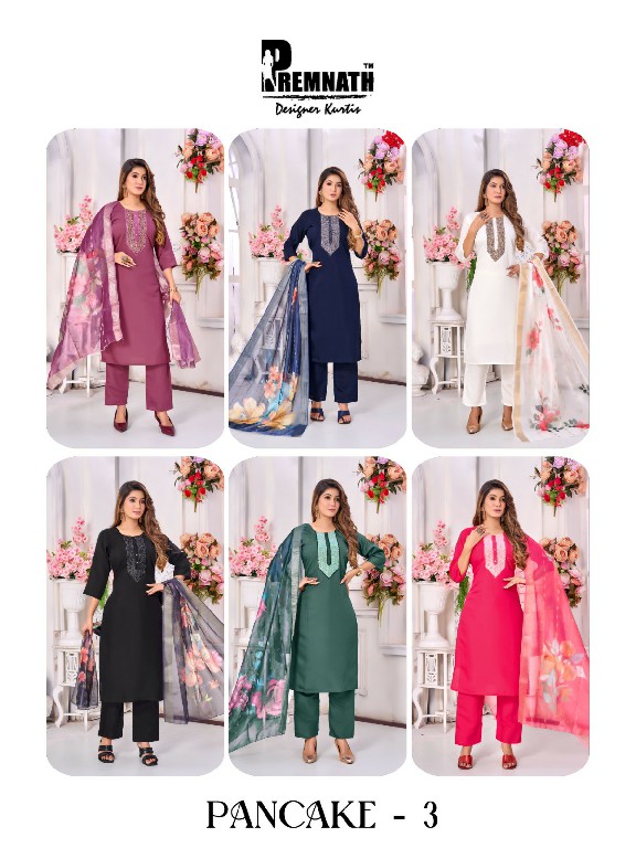 Premnath Pancake Vol-3 Wholesale Readymade 3 Piece Suits Combo