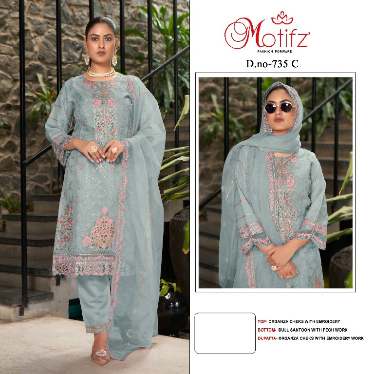 Motifz D.no 735 Wholesale Indian pakistani Concept Salwar Suits