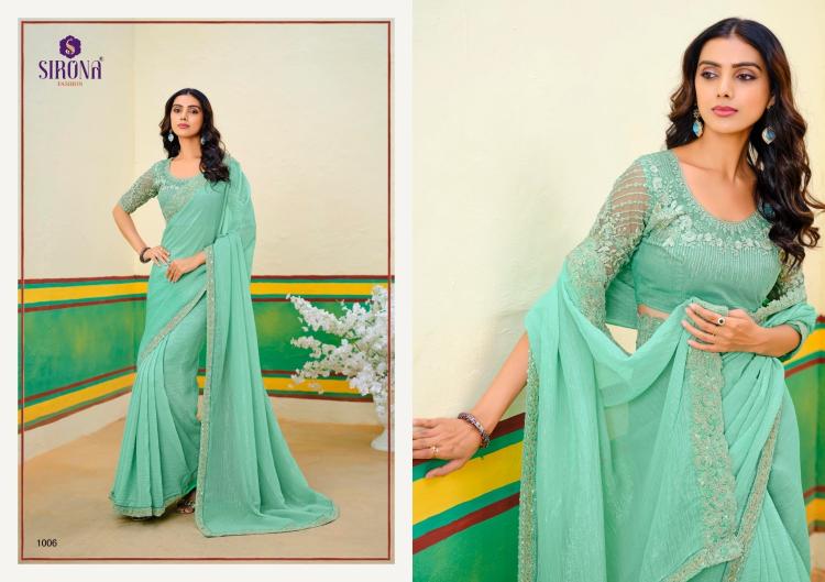 arisaa by sirona fashion georgette zari simmer designer saree online