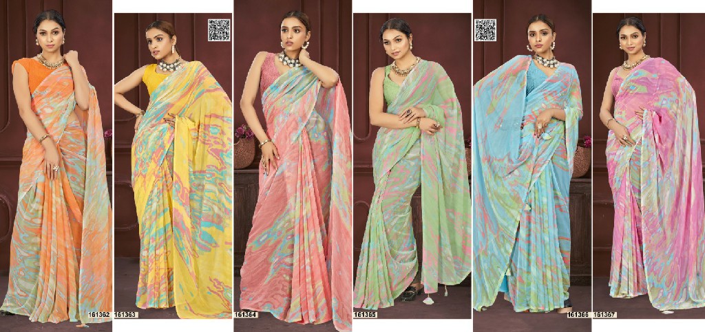 vallabhi prints kavyani georgette abstract print saree online