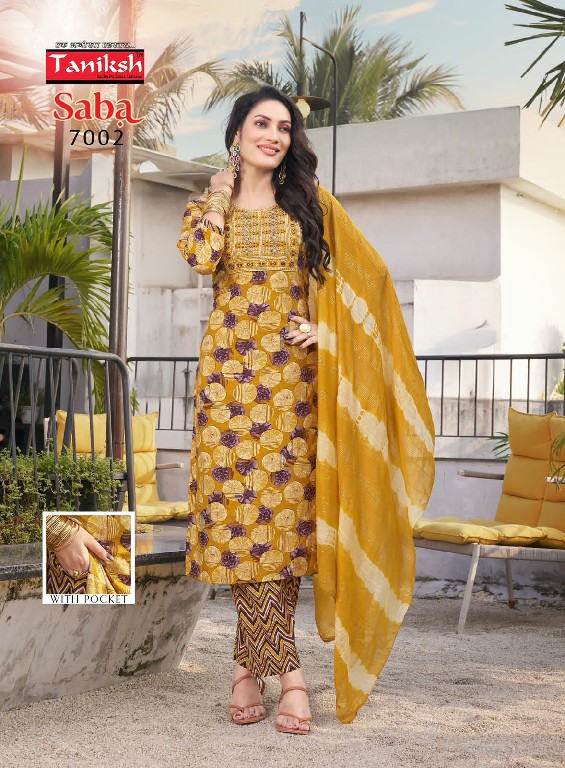 taniksh saba vol 7 rayon classic look readymade salwar suit