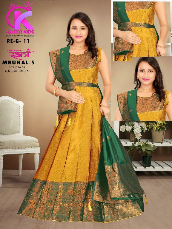 murnal vol 5 by queen kids pattu readymade new trendy kids gown set