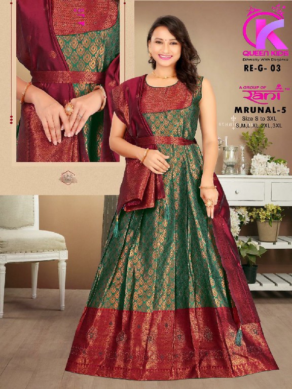 murnal vol 5 by queen kids pattu readymade new trendy kids gown set