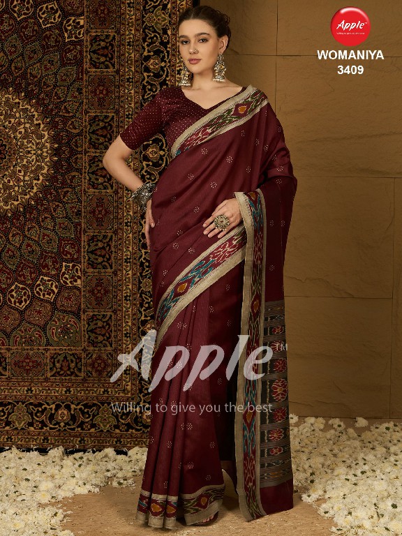 womaniya vol 34 by apple casual wear bhagalpuri saree