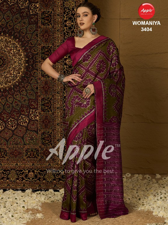 womaniya vol 34 by apple casual wear bhagalpuri saree