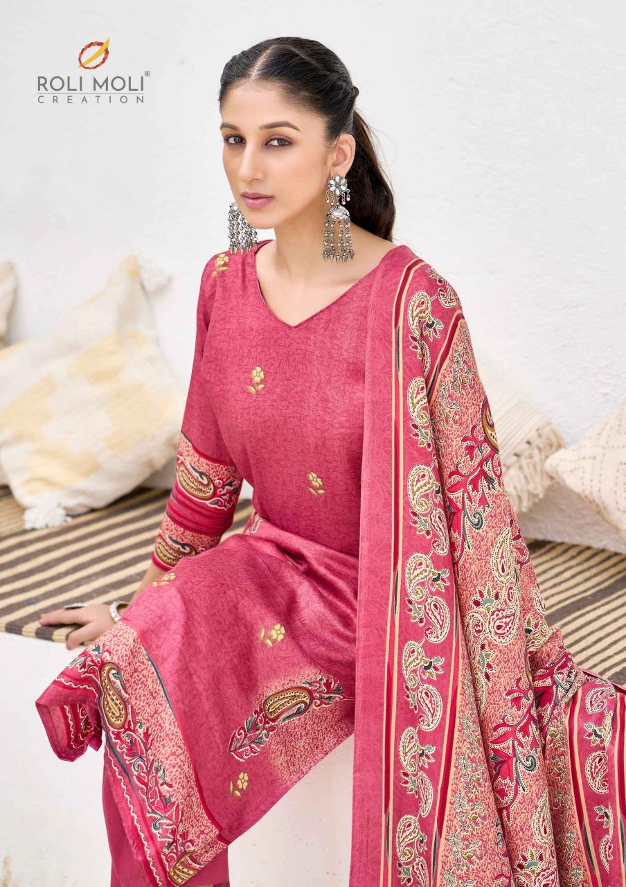 adira by roli moli creation pashmina winter collection suits