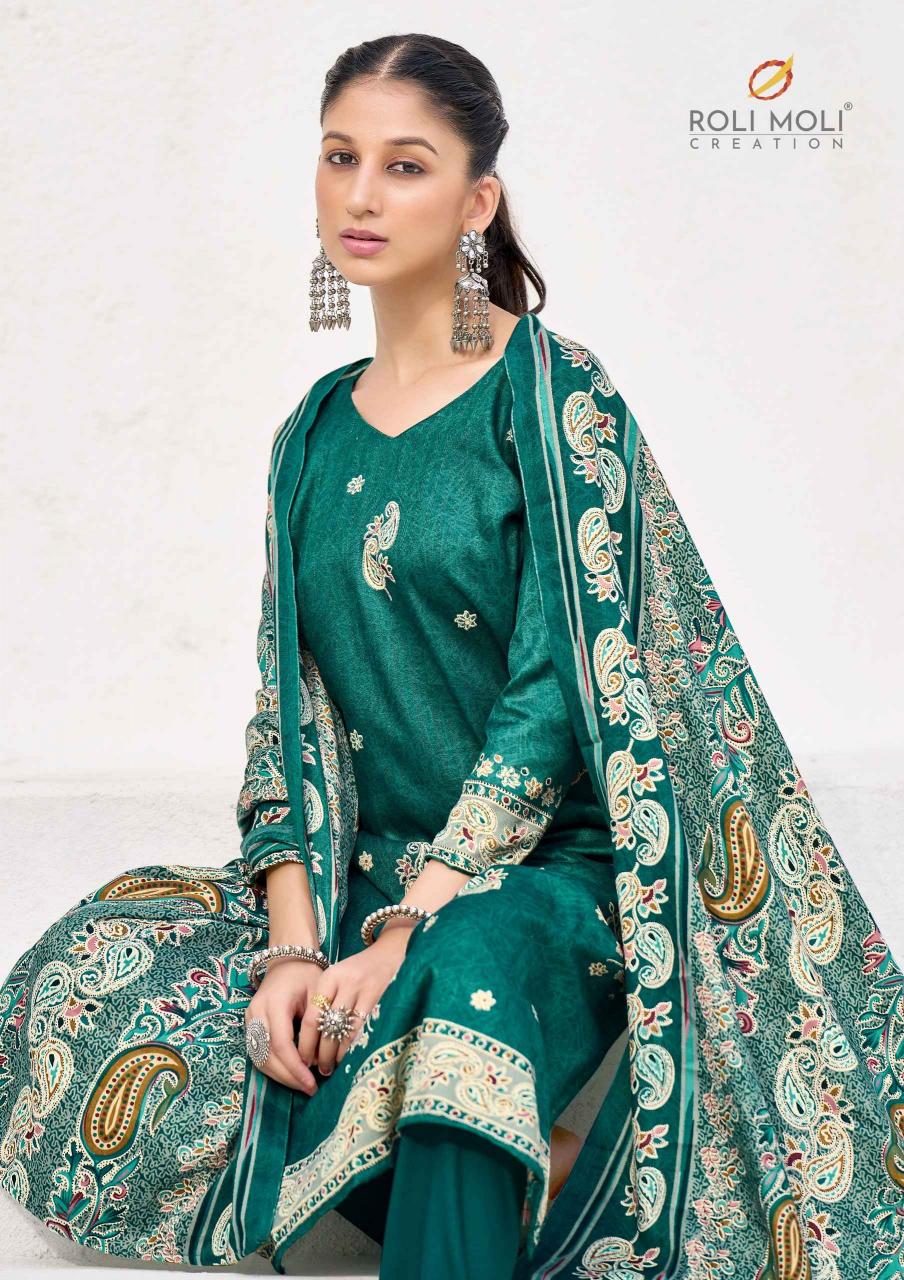 adira by roli moli creation pashmina winter collection suits