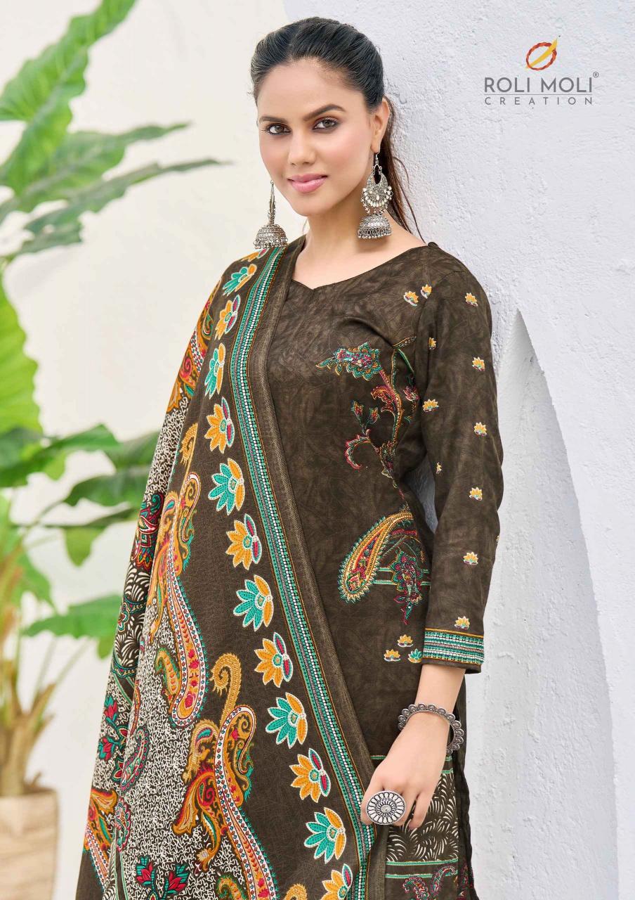 adira by roli moli creation pashmina winter collection suits