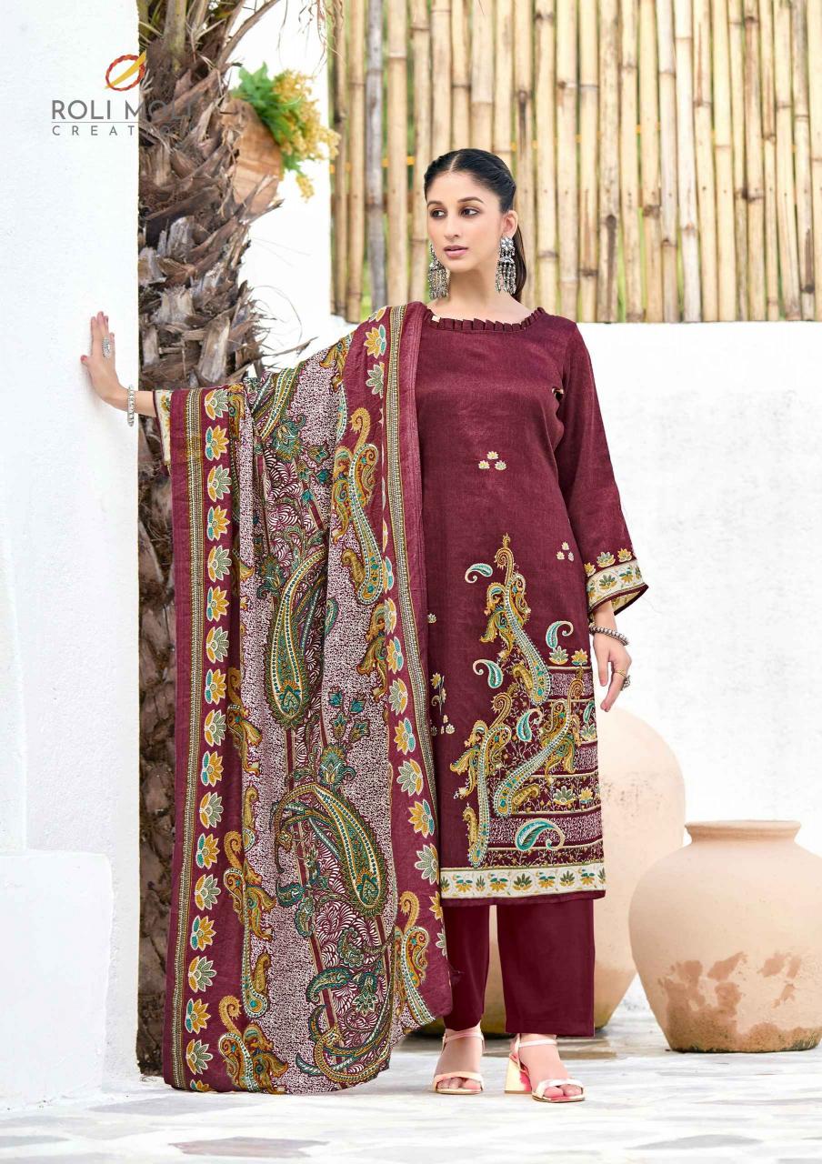 adira by roli moli creation pashmina winter collection suits