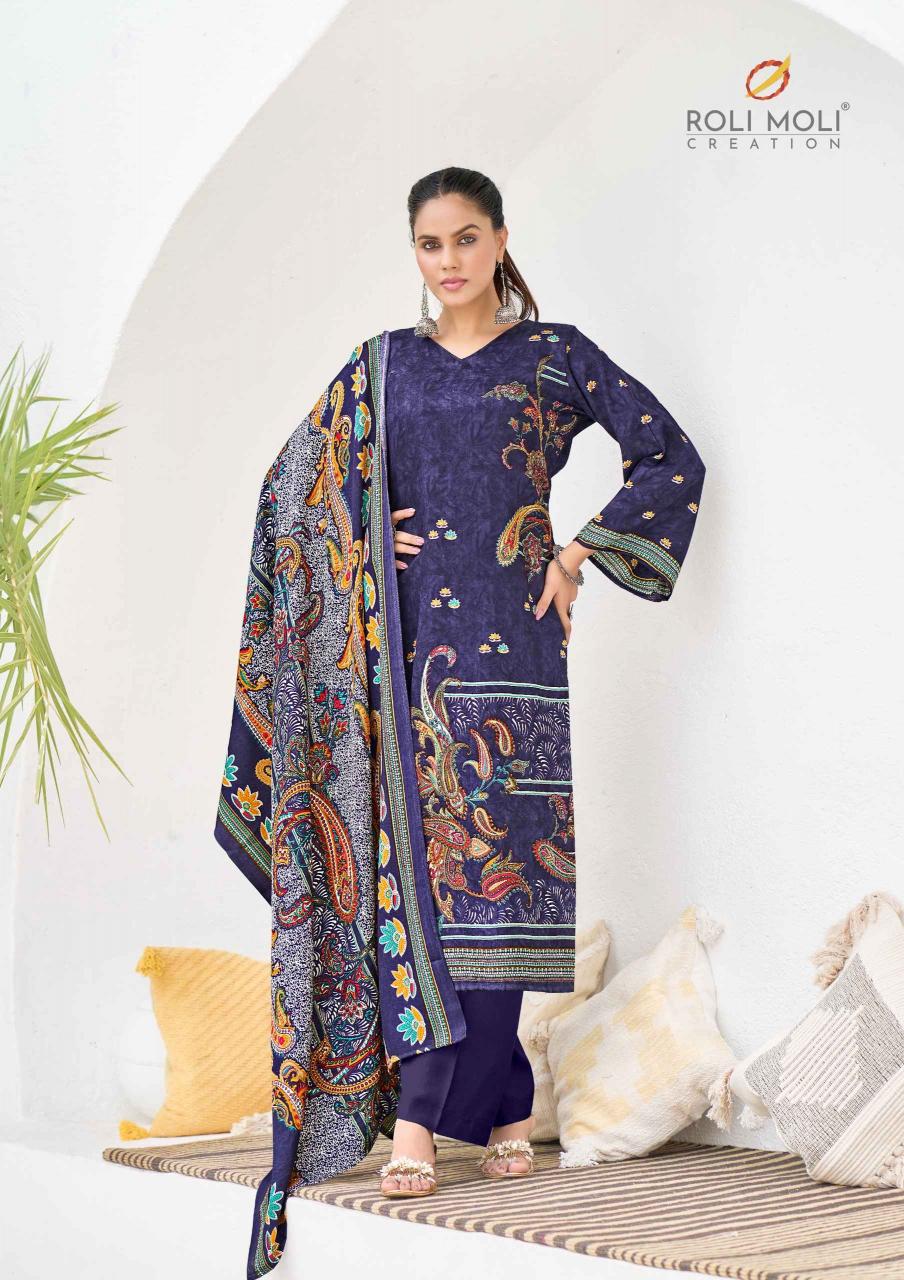 adira by roli moli creation pashmina winter collection suits