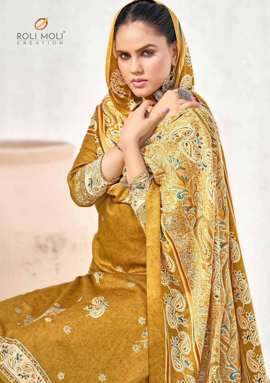 adira by roli moli creation pashmina winter collection suits