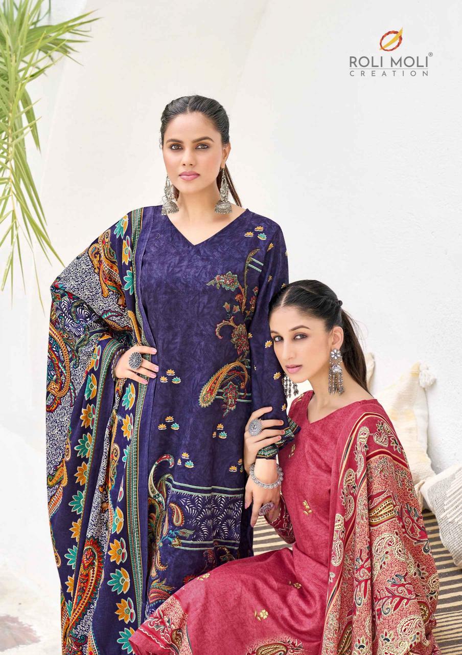 adira by roli moli creation pashmina winter collection suits