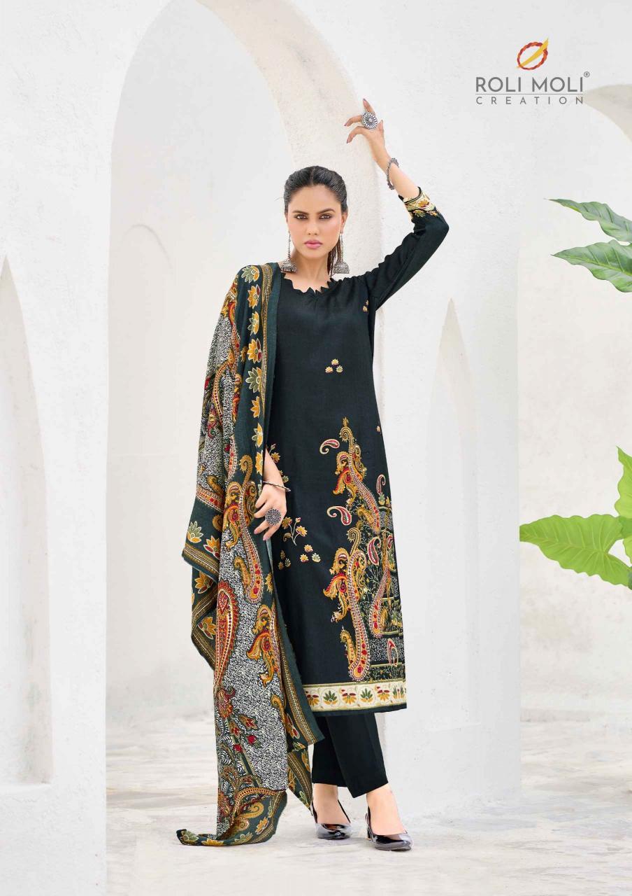adira by roli moli creation pashmina winter collection suits