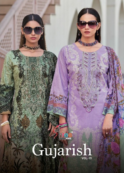 gujarish vol 15 by shree fabs digital print cotton pakistani suits