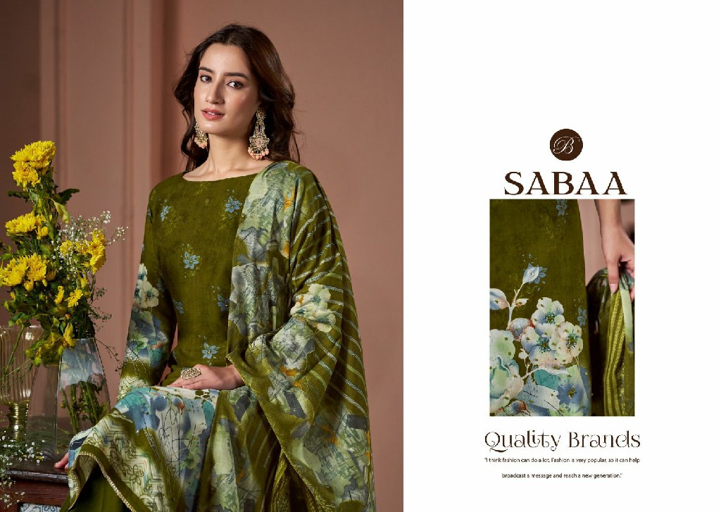 belliza designer sabaa viscose rayon stylish print 3pcs suits online