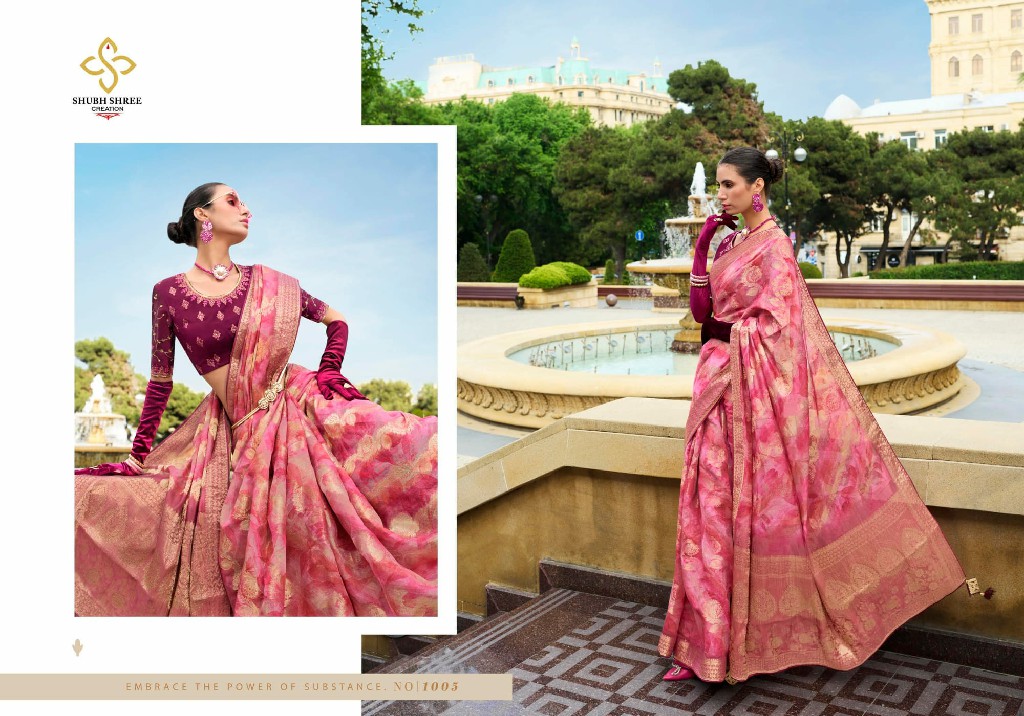 shubh shree creation spotlight digital print jacquard saree