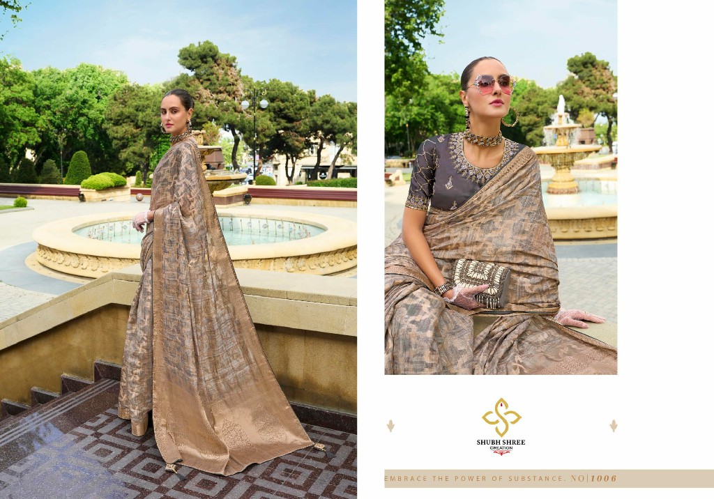 shubh shree creation spotlight digital print jacquard saree