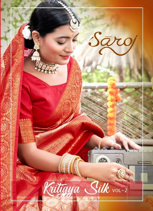 Saroj Kritigya Silk Vol-2 Wholesale Tissue Rich Pallu With Fancy Latkan Sarees