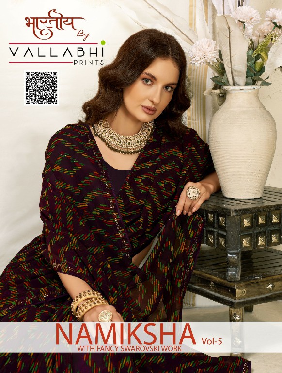 Vallabhi Namiksha Vol-5 Wholesale Georgette Fabric Indian Sarees