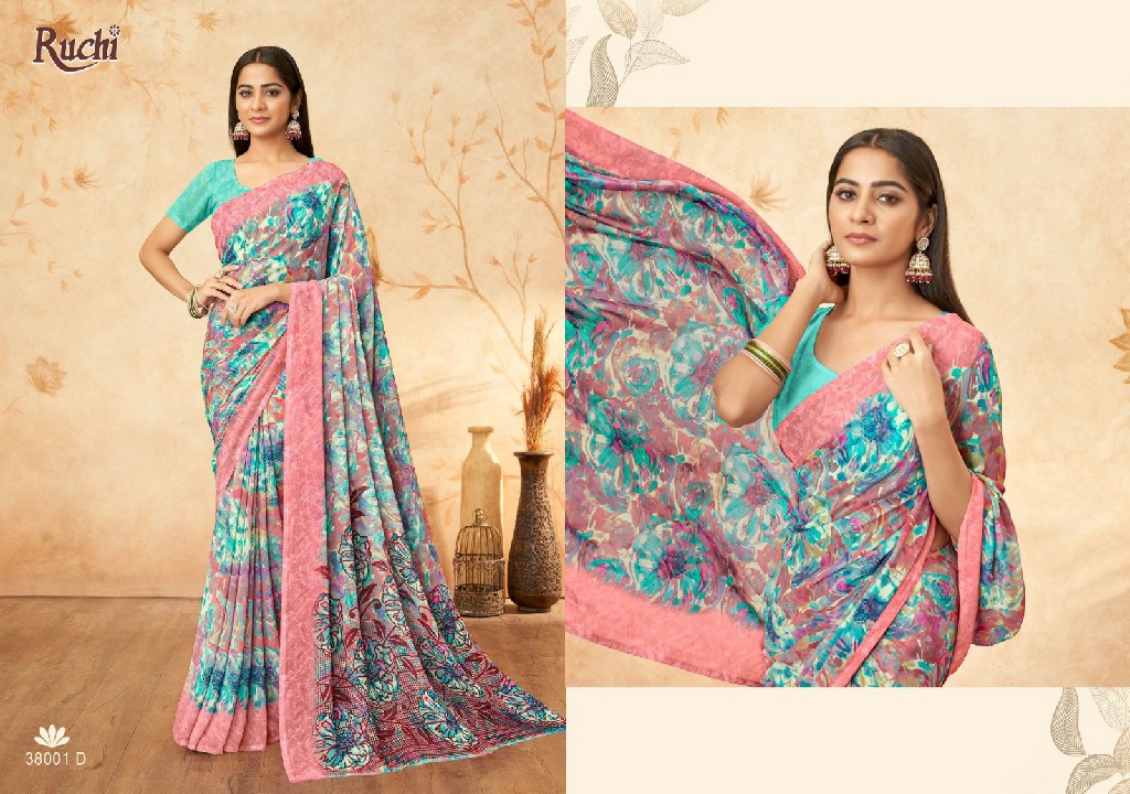 RUCHI RAGAA GEORGETTE VOL 15 FANCY FLOWER PRINTED SAREE COLLECTION