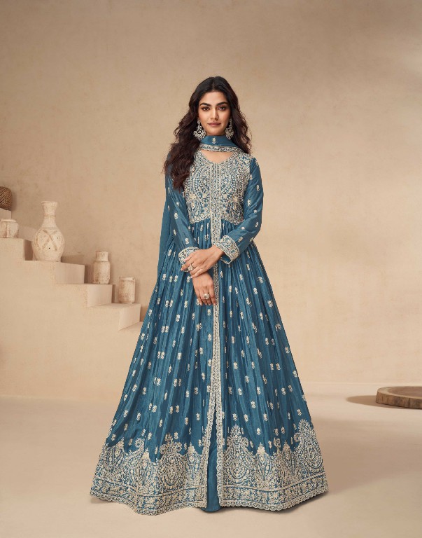 Aashirwad Rakhi Wholesale Premium Chinon Silk Free Size Stitched Suits
