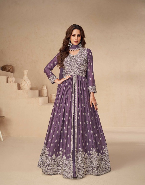 Aashirwad Rakhi Wholesale Premium Chinon Silk Free Size Stitched Suits
