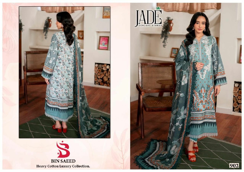 Jade Bin Saeed Vol-9 Wholesale Heavy Cotton Luxury Collection Dress Material