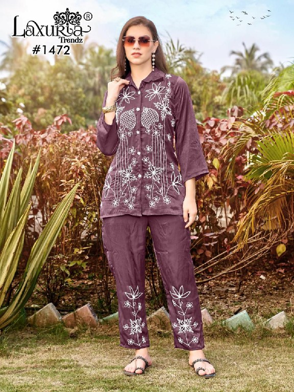 Laxuria D.no 1472 Wholesale Premium Quality Co-Ord Set