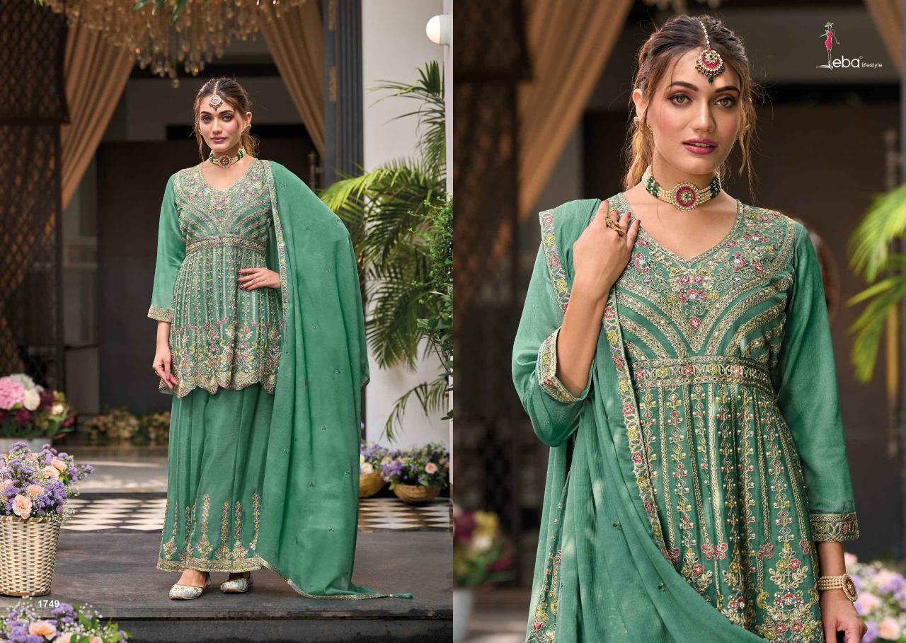 barbie vol 4 by eba lifestyle chinon embroidery readymade ladies suits